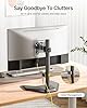 monTEK Stable Single Monitor Stand, Freestanding Monitor Arm for 17-32 inch & 10KG Capacity Screen, Adjustable Height Desk Mount with Swivel and Tilt, VESA 75x75/ 100x100mm #3