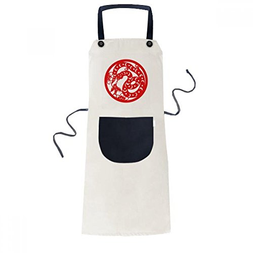 Tablier art de cuisine chinois serpent DIYthinker aux finitions soignées - 2