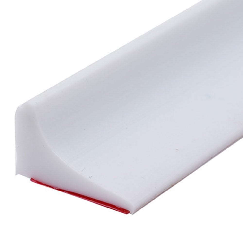 1M Silicone Wet Room Floor Barrier Self-Adhesive Shower Threshold Water Barrier Bathtub Sink Countertop Water Retaining Strip Shower Water Barrier for Sink Bathtub Countertop