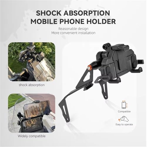 Support Téléphone Moto GPS ADV350 2025 Barre Fixation 22mm