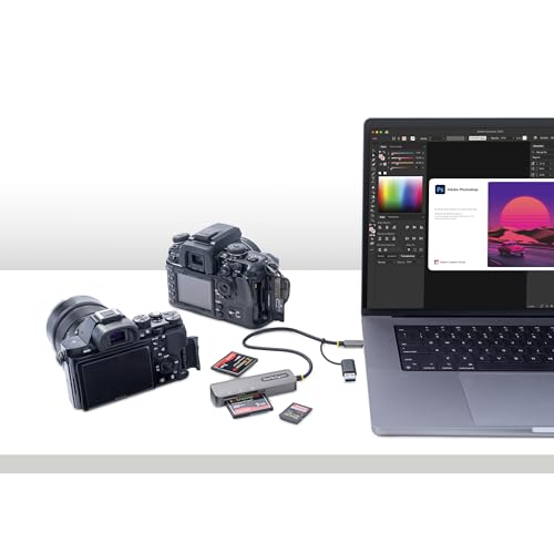 StarTech.com Lector USB 3.0 de Tarjetas de Memoria Flash SD CompactFlash y microSD - Grabador USB-C de Tarjetas - USB Tipo C - imagen 6