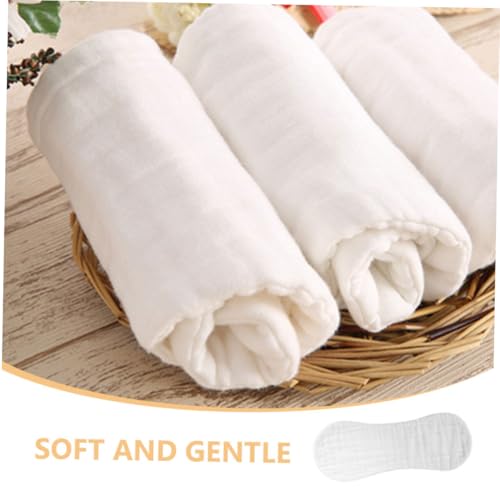 SUPVOX 6pcs Burp Cloths Soft Muslin Washable Diapers Reusable Pee Pads for Newborns Absorbent and Gentle Cloths for Daily Use for Boys and Girls3