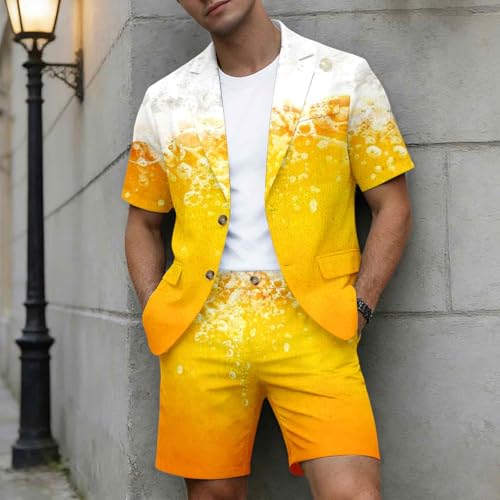 Veste de costume courte et pantalon fête de la bière à impression 3D