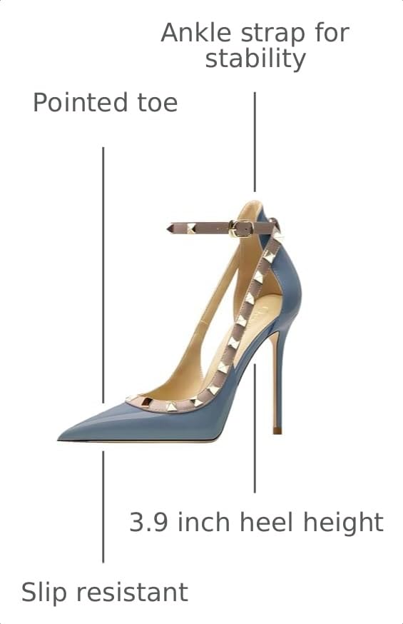 Image of Women's Pointed-Toe Bag-Toe Strappy High-Heeled Shoes Sexy Stiletto Pumps