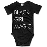 LyCheer Black Girl Magic Cute Infant Toddler Rompers Newborn Baby Bodysuit Short Sleeve