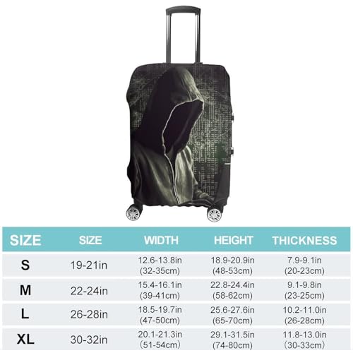 Travel Luggage Cover Elastic Suitcase Protector Anti-Scratch Washable Hacker Luggage Sleeve Tsa Approved Carry on Covers Baggage Cover Fits 18-32 Inch Luggages2