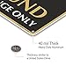 SmartSign “Sorry - No Refund, Exchange Only” Store Policy Metal Sign, 7 x 10 inch, 40 mil Laminated Rustproof Aluminum, Black, White and Gold, Made in USA