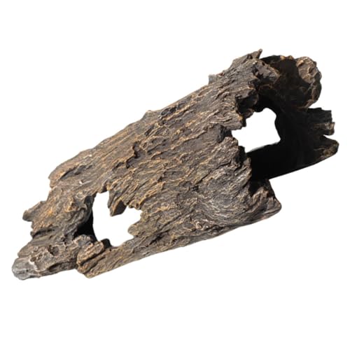 SOLUSTRE Kreativer Aquarium Baumstamm aus Widerstandsfähigem Harz Große Teichlandschaft mit Versteckmöglichkeiten Geeignet für Süßwasserfische und Koi Dekorative Aquarienausstattung