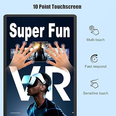 55 Inch Digital Signage Kiosk Touchscreen,1GB+8GB Android 10, Floor Standing Lcd Digital Signage, Commercial Interactive Advertising Display Screen, Digital Signage with Auto Media Player Black