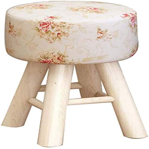 Repose-Pieds en Lin Compact, Siège Rond Déhoussable - 2
