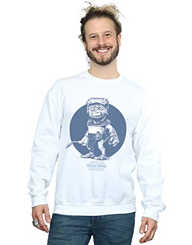 Absolute Cult Star Wars Men's The Rise Of Skywalker Babu Frik Mono Sweatshirt White Small