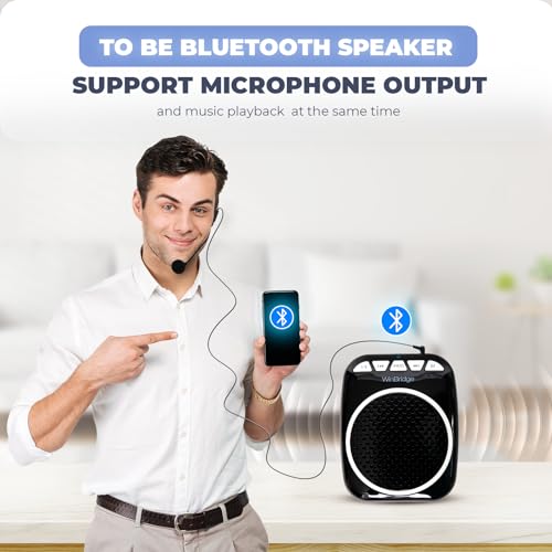 WinBridge-WB001-Portable-Voice-Amplifier-with-Headset-Microphone-Personal-Speaker-Mic-Rechargeable-Ultralight-for-Teachers-Elderly-Tour-Guides-Coaches-Presentations-Teacher