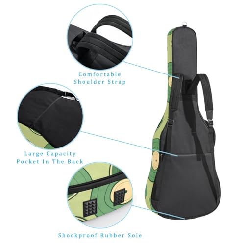Sac guitare acoustique vert imperméable 42.9x16.9x4.7 in - 3