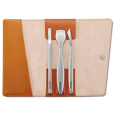 MR.GREEN Pedicure Knife Set Professional Ingrown Toenail Clippers Foot Care Tools Stainless Steel Nail Cuticle Nippers Remover Kits (3Pcs Set) Cover