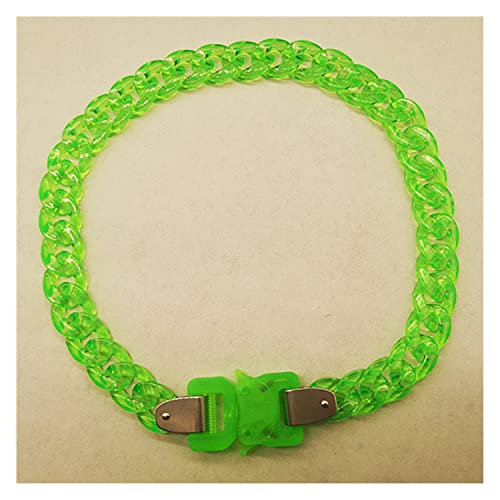 Collier gros trombone et chaîne cubaine en acrylique punk pour femmes et adolescentes