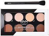 Contenido: 1x NYX Professional Makeup Set Contouring, Incluye: 1x Paleta Highlight & Contour Pro, Peso: 2.7 g (cada sombra), 1x Brocha Pro Contour Brush