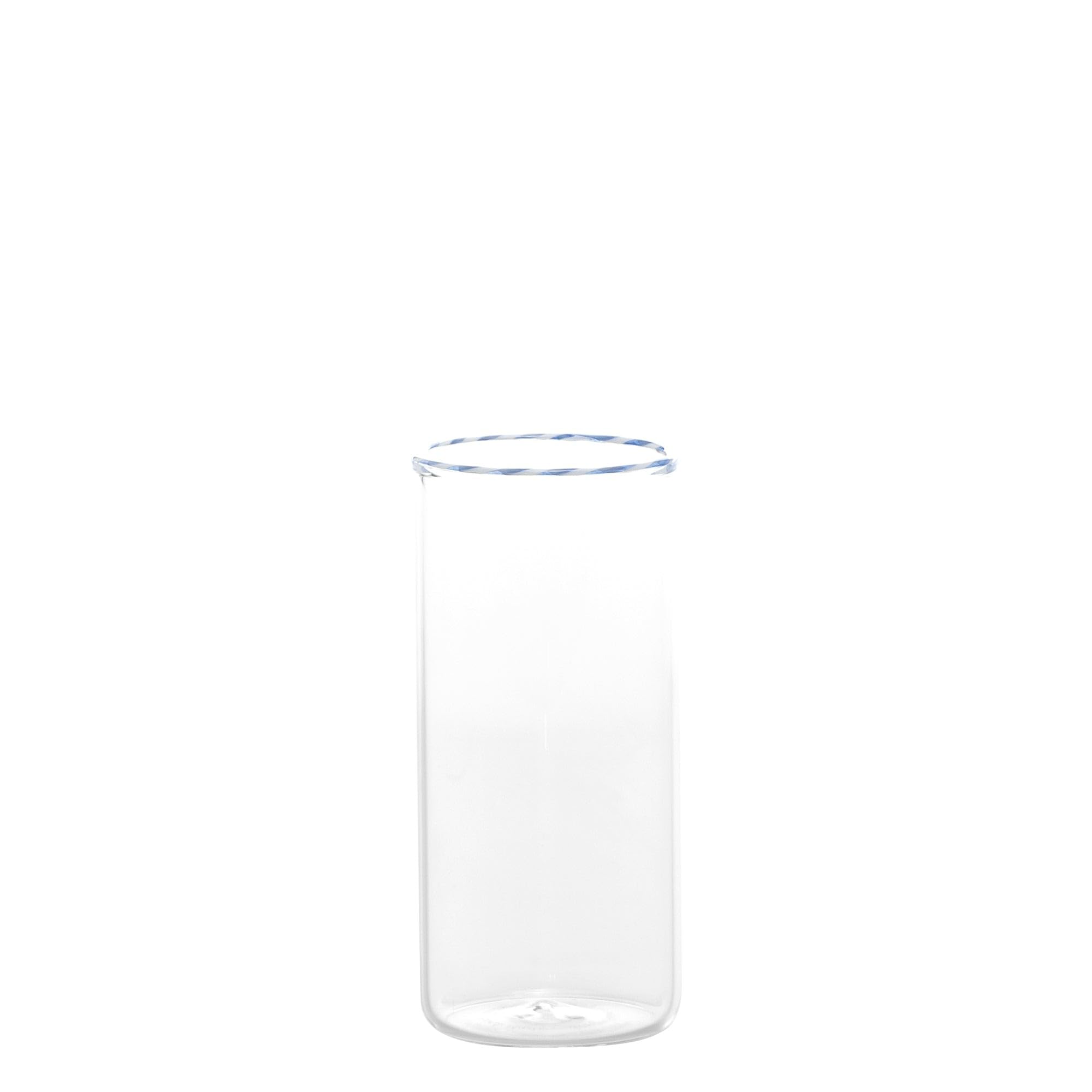 Juego de 6 vasos de vidrio Zafferano Highball Intrecci soplados a mano