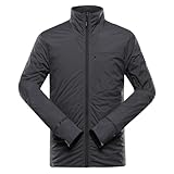 Alpine Pro Noked Chaqueta deportiva ligera para hombre, transpirable, chaqueta de entretiempo, impermeable, chaqueta funcional para senderismo, trekking y tiempo libre, gris, L