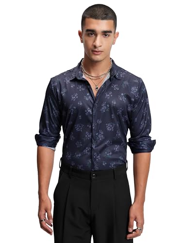 Image of Highlander Men's Slim Fit Striped Casual Shirt | Modern & Relaxed | Vertical Stripes a Sleek, Trendy Look