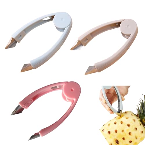 PAVIKE いちごのヘタ取り 3個セット フルーツ 茎取り トマト 芽取り パイナップルカッター 取り扱い簡単 イチゴ トマト タネ抜き取り 多機能 家庭用 キッチン用品