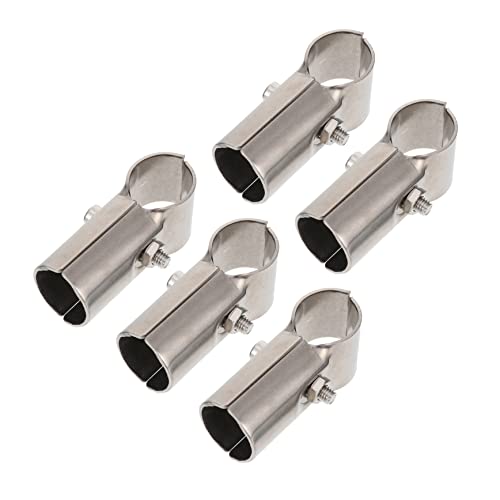Ciieeo 5Pcs Curtain Rod Connectors Extension Connectors for Clothes Rail Heavy Duty Design for Wardrobe Closet Bathroom and Laundry Use