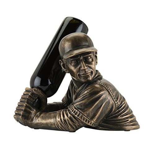 Foster & Rye Baseball Wine Holder - Single Wine Bottle Holder Baseball Player - Funny Wine Holder - Holds 1 Standard Wine Bottle Set of 1
