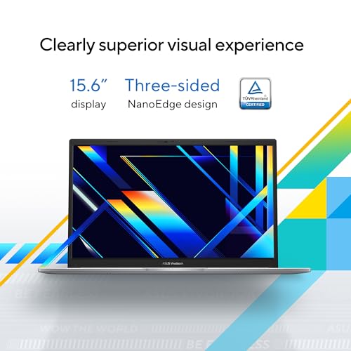Image of ASUS Vivobook 15 Laptop - 15.6 inch FHD Display- Intel Core 3 100U - 8GB RAM - 256 GB SSD - Windows 11 Home - Cool Silver - F1504VA-PS34