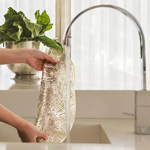Napperons ronds dorés d'exception en PVC creux isolant de qualité - 8