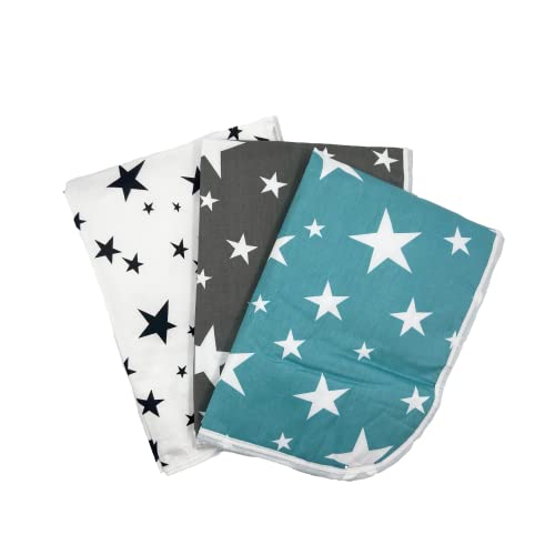 La Mejor Lista de Cambiadores disponible en línea. 43 SAYCHEESE Paquete de 3 Cambiadores Portátiles para Bebé - Almohadillas Impermeables Reutilizables y Lavables 70 x 50 cm Cambiador Portatil de Pañales, Uso en el Hogar y en...