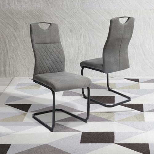 Schwingstuhl JiexI 4er Set mit hoher Rückenlehne für das Esszimmer