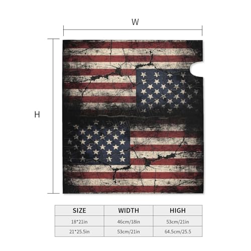 Image of Retro American Flag Mailbox Cover Magnetic 4th of July Waterproof Mailbox Wraps Post Letter Box Decor 25.5x21 in