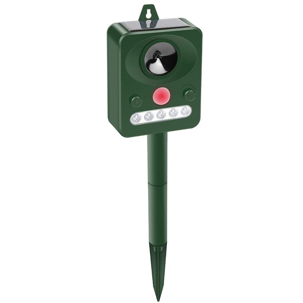 PENGSHAOCat Repellent, Solar Ultrasonic Animal Repeller Outdoor Pest Repellent With Motion Sensor and Flashing Light for Cats, Dogs, Bird, Squirrels, Moles, Rats,AS41*1