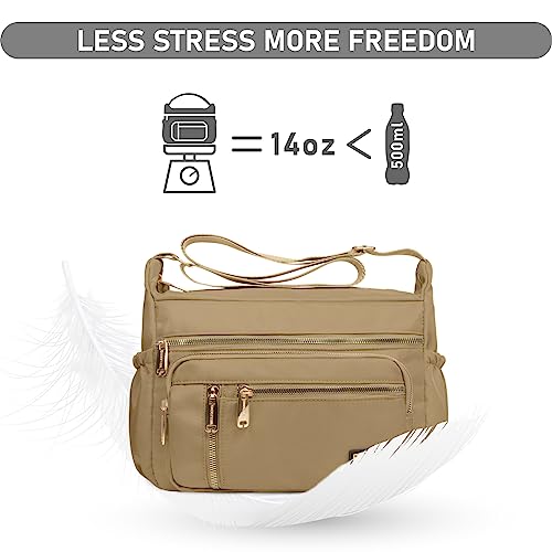 Image of NPBAG Crossbody Bag for Women, Shoulder Purse Handbag Messenger Bag, Trendy Pocketbooks, Waterproof and Multi-Pockets