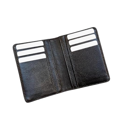 Carteira Masculina Couro Legítimo sistema Antifurto RFID Slim E Compacta - Deep Black