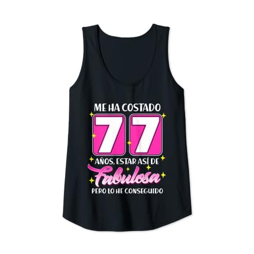 Mujer 77 Años Fabulosa Cumpleaños 77 Camiseta sin Mangas