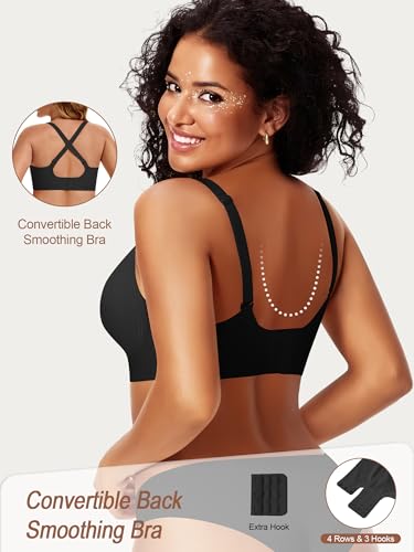 Image of Jelly Wireless Bras for Women No Underwire Push Up Seamless Full Coverage Bralettes Support Lift Everyday Bra