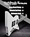 WestCreek Revenge Solid Body Electric Guitar, Heavy Metal Guitar, Right Handed, Heavy Metal Pickups, Rounded End Jumbo Frets, Bone nut, Rosewood Fretboard, Mahogany Body (White)…