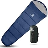 NORDBÄR® Schlafsack Sommer & 3 Jahreszeiten Ultraleicht (750g/1500g) | Kleines Packmaß | Outdoor Camping Sommerschlafsack (100GSM/300GSM) | Mumienschlafsack leicht & warm