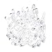 CHANZON 100 pcs 5mm White LED Diode Lights (Clear Round Transparent DC 3V 20mA) Bright Lighting Bulb Lamps Electronics Components Indicator Light Emitting Diodes for Arduino