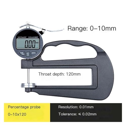 Calibrador digital para medición de espesor 0-10mm miniatura 2