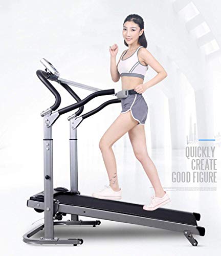 Image of Folding Treadmills Treadmills, Foldable Mechanical Treadmill, Ultra-Quiet Small for Home Fitness Equipment, Handrail Lifting