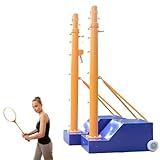 MegLob Multifunctional Volleyball & Badminton Poles, All-in-One Pickleball & Badminton Set, 1.55M-2.1M Adjustable Height, Extendable Professional Poles with Stable Base for Multiple Sports
