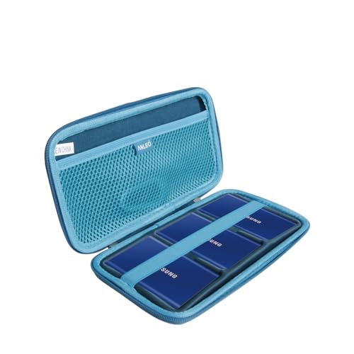 Étui pour Samsung T7 Shield et T7 Touch, coque rigide de protection antichoc Anleo bleu foncé