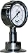 Winters PSQ Series Aluminum Dual Scale Sanitary Pressure Gauge, 2-1/2" Dial, 0-200 psi/bar Range, +/-1.5% Accuracy, 2" Tri-Clamp Bottom Connection