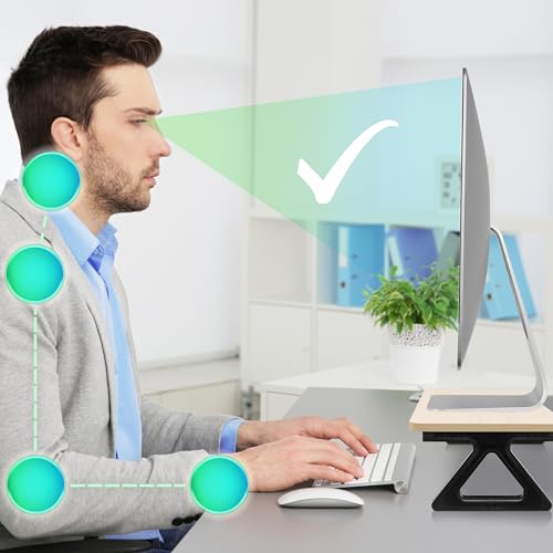 Espace de travail ergonomique à la maison avec le support double écran MDF