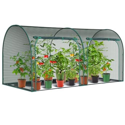 Ohuhu Crop Cages for Garden Plant: 8x4x4 Ft Tent Cage, Plant Netting Cover with Zipper, Garden Bed Cover, Plant Cover from Animal Wind-Resistant Garden Cage for Fruit Vegetable Flower by Ohuhu - Used condition - US$69.99