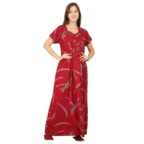 Robe de nuit imprimée pour vos soirées cocooning Sweet Dreams rouge 42