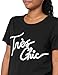 Karl Lagerfeld Paris Women's Tres Chic Logo T-Shirt, Black White