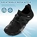 WateLves Toddler/Little/Big/Kid Water Shoes Wide Barefoot Aqua Athletic Sneakers Girls Boys Hiking Beach Swim Fast Dry Shoes Built-in Heel Grips (All Black, 29)