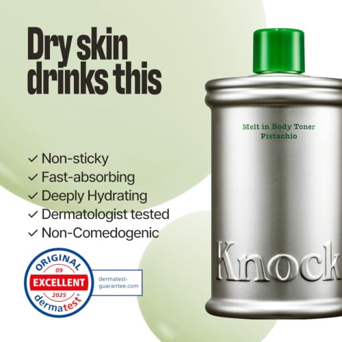 Image of Knock Melt-In Body Toner Pistachio, Milky Body Moisturizer with Ceramide